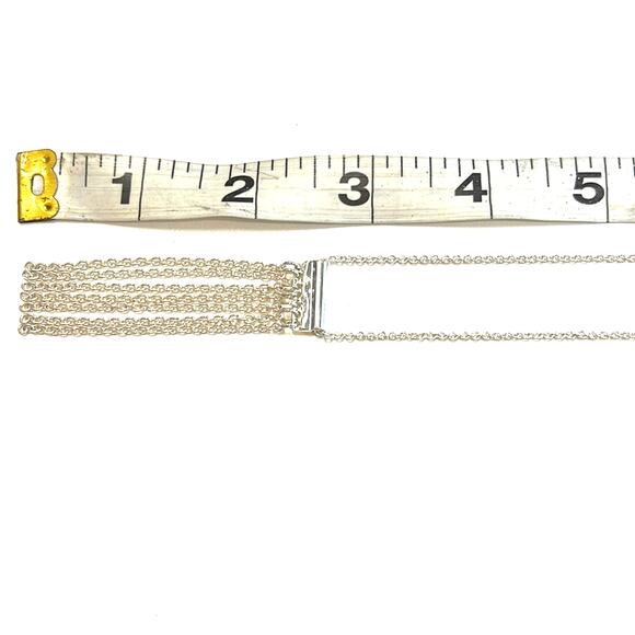 Touch of Silver Long Chain Necklace w/ Chain Fringe Accents, NWT! - Picture 3 of 3